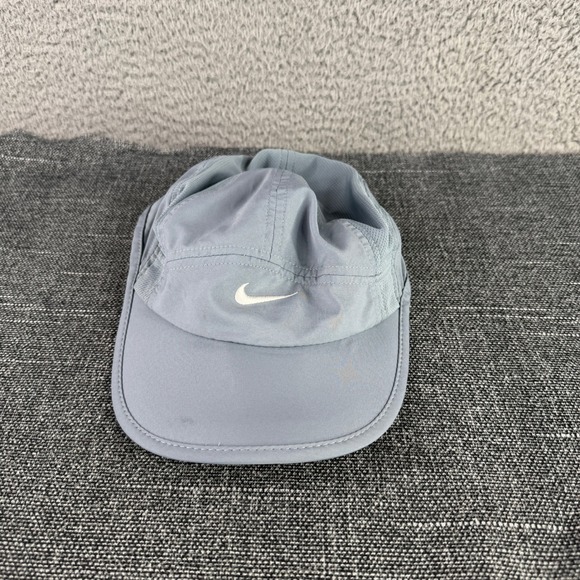 Nike Other - Nike Featherlight Dri-FIT Running Cap Mens OS Light Blue Gray Mesh 5-Panel Hat